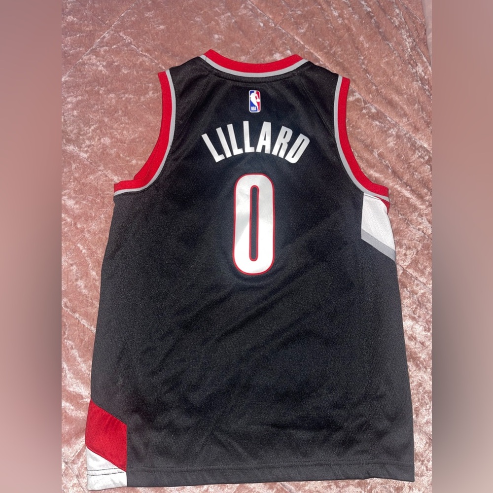 Youth Portland Trail Blazers #0 Damian Lillard Icon Swingman Jersey – Black